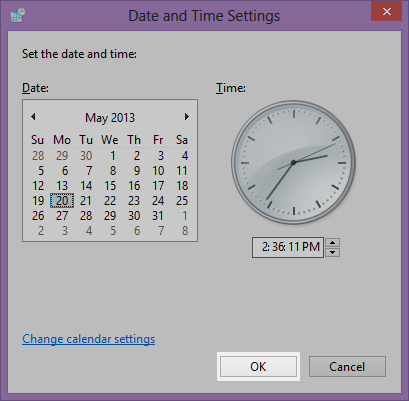 Date and Time Settings